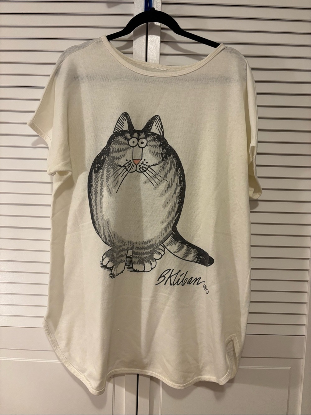 Vintage B. Kliban Fat Cat Crazy Shirts/Shirt Dress OS 8-18 Made in USA